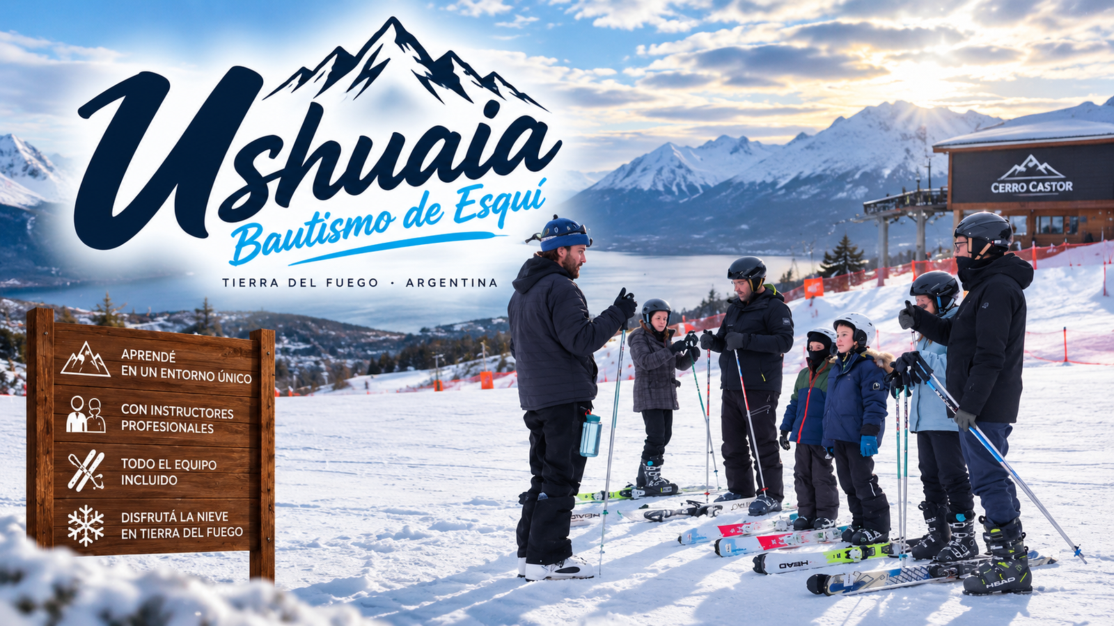 Batismo de Neve — Aula de Ski